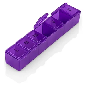 Pastillero Semanal 7 Compartimientos 7 Días Colores