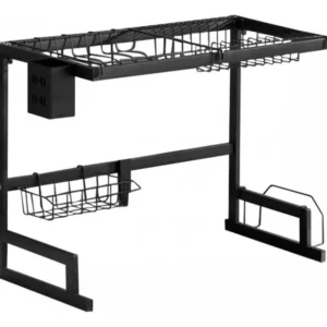 Escurridor De Platos Para Usar Sobre El Lavaplatos Negro