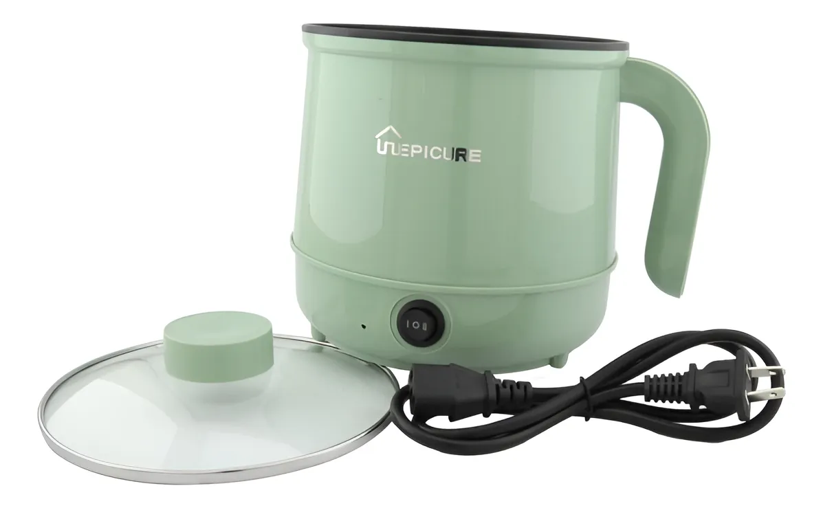 Olla Arrocera Eléctrica Multifuncional 2 Litros Antadherente Verde Claro 60 Hz