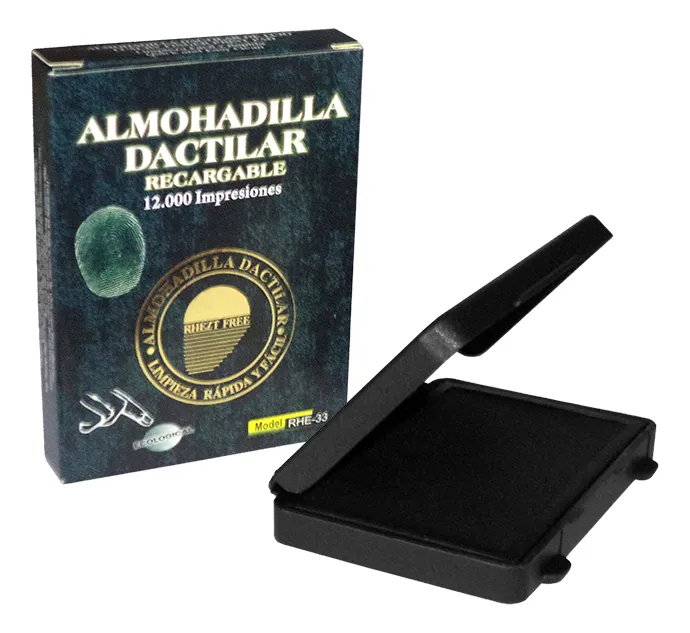 Almohadilla Dactilar Rectangular Huellero 12000 Impresiones