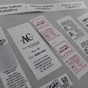 Marquillas Instrucciones Lavado Logo Nylon 100 Unds