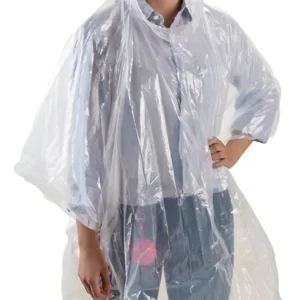 Capa Poncho Impermeable Portátil Para Lluvia Estuche Llavero Blanco