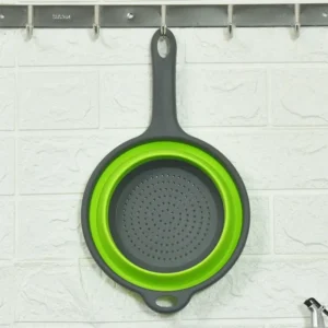 Juego De Coladores Silicona #2 Expandibles Escurridor Verde