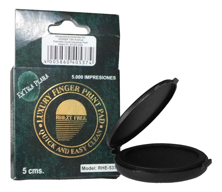 Almohadilla Dactilar Redonda 5cm Huellero 5000 Impresiones