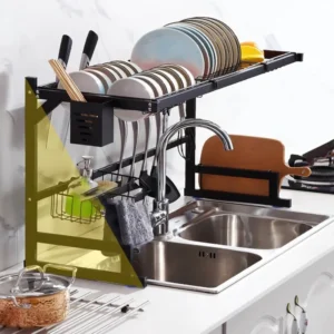 Escurridor De Platos Para Usar Sobre El Lavaplatos Negro