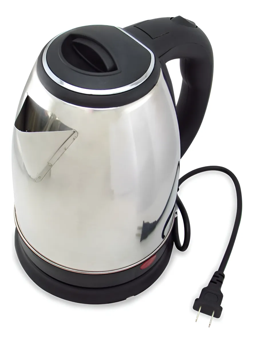 Tetera Eléctrica Hervidor Agua Capacidad 2 Lt /plateada Plateado