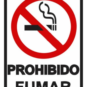 Señalización Aviso Metalico Exterior Prohibido Fumar 20x15cm