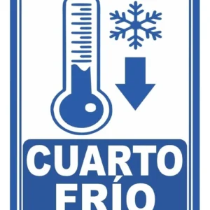 Señalización Aviso Metálico Cuarto Frio 20×15 Cms Exterior