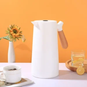 Termo Manija Madera 1000ml Tapa Rosca Bebida Caliente Hogar