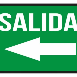 Señalización Aviso Metálico Salida Izquierda 20×15 Cms
