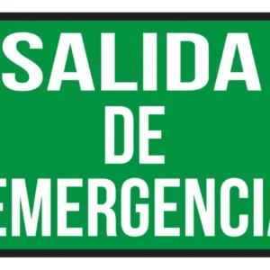 Señalización Aviso Metálico Salida Izquierda 20×15 Cms