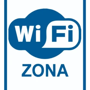 Señalización Aviso Metálico Zona Wifi 20×15 Cms Exterior