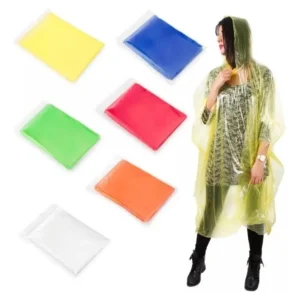 Capa O Poncho Impermeable En Plastico Para Lluvia Cobertor Transparente Estándar