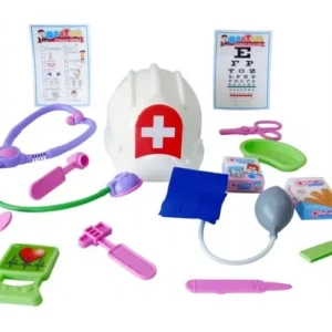 Set Medico Niños Doctor Disfraz Casco Bolso Juguete