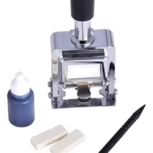 Sello Numerador Automático Incluye Tinta Fieltro Negro Plata