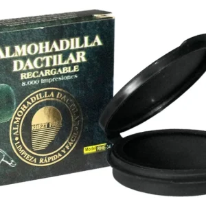 Almohadilla Dactilar Redonda Huellero 8000 Impresiones