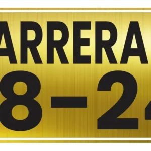 Placa Metálica Nomenclatura Personalizada 19×8 Cm X 15 Unid