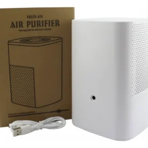 Purificador Aire Portátil Solar Absorbe Partículas Polvo Blanco