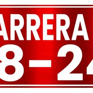 Placa Metálica Nomenclatura Personalizada 19×8 Cm X 15 Unid