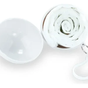 Capa Poncho Impermeable Portátil Para Lluvia Estuche Llavero Blanco