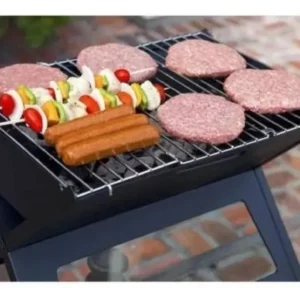 Parrilla Asador Plegable Portátil Bbq Camping Metal Negro Negro