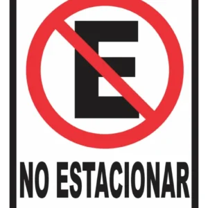 Señalización Aviso Metálico Exterior No Estacionar 20×15 Cms