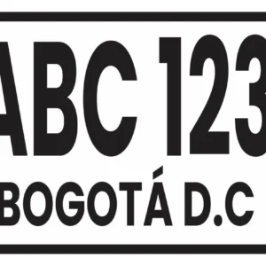 Placa Auxiliar Metálica Personalizada Porta Bicicleta 20×14