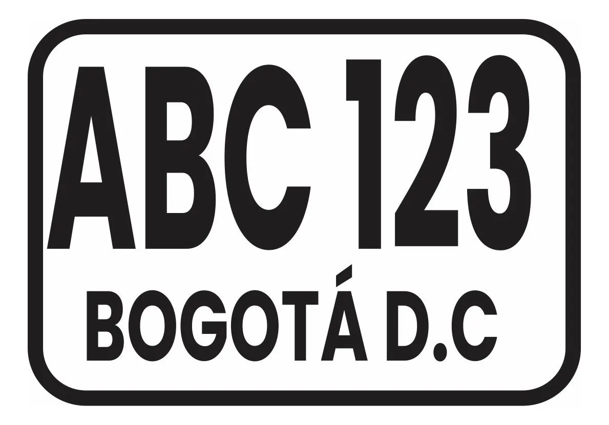 Placa Auxiliar Metálica Personalizada Trailer 20x14 Cms Blanco - Image 2