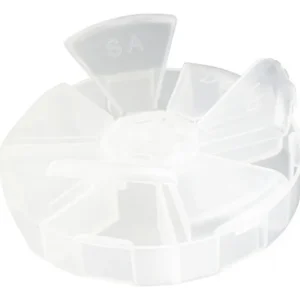 Pastillero Redondo Con 7 Compartimientos X 2 Unidades Agua